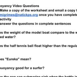 Bill nye buoyancy worksheet answers