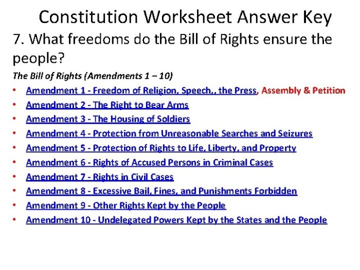 Fundamental rights in a democracy worksheet answers